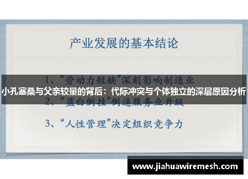 小孔塞桑与父亲较量的背后：代际冲突与个体独立的深层原因分析